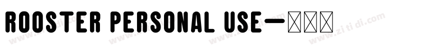 ROOSTER PERSONAL USE字体转换